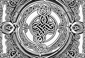 celtic knot music tattoo idea