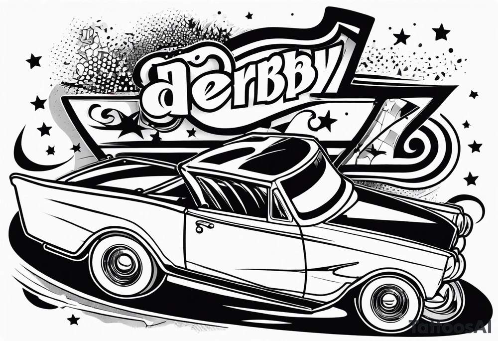Derby car tattoo idea
