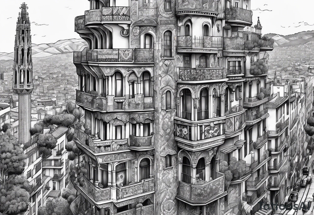 City of Barcelona and Barcelona culture tattoo idea