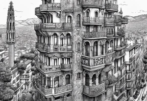 City of Barcelona and Barcelona culture tattoo idea