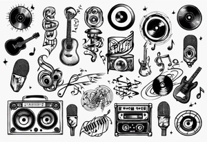 music sound tattoo idea