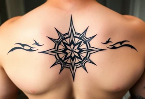 Compass rose tattoo idea