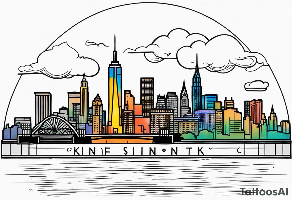 Brooklyn skyline tattoo idea