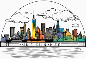 Brooklyn skyline tattoo idea