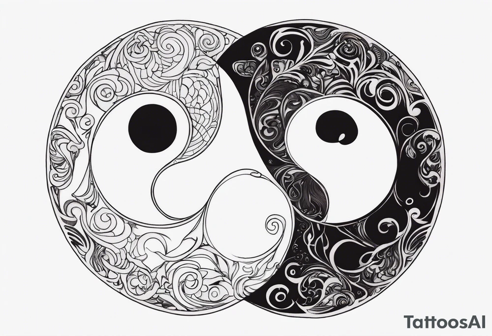 Ying yang tattoo idea