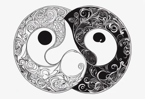 Ying yang tattoo idea