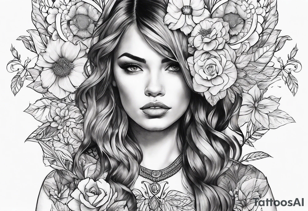 Inspirational battle, feminine tattoo idea
