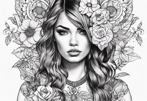 Inspirational battle, feminine tattoo idea