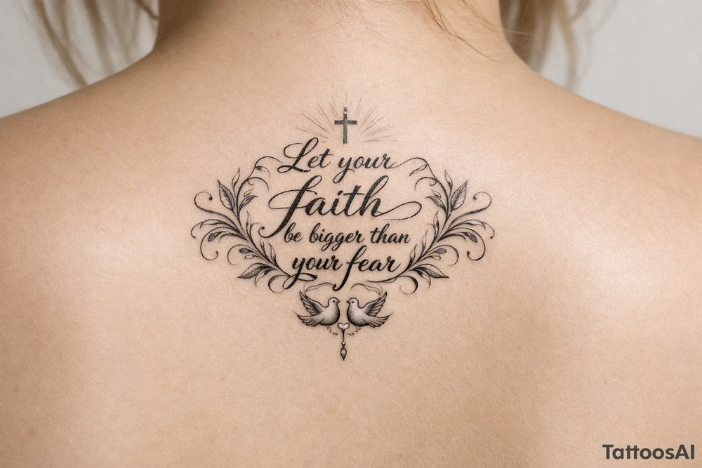 Let your faith be bigger than saying tattoo idea
