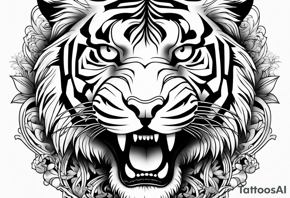 tiger mountain tattoo idea