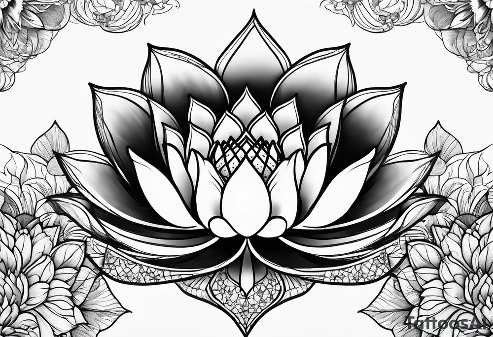 Golden ratio with lotus tattoo idea