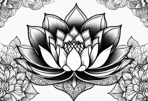 Golden ratio with lotus tattoo idea