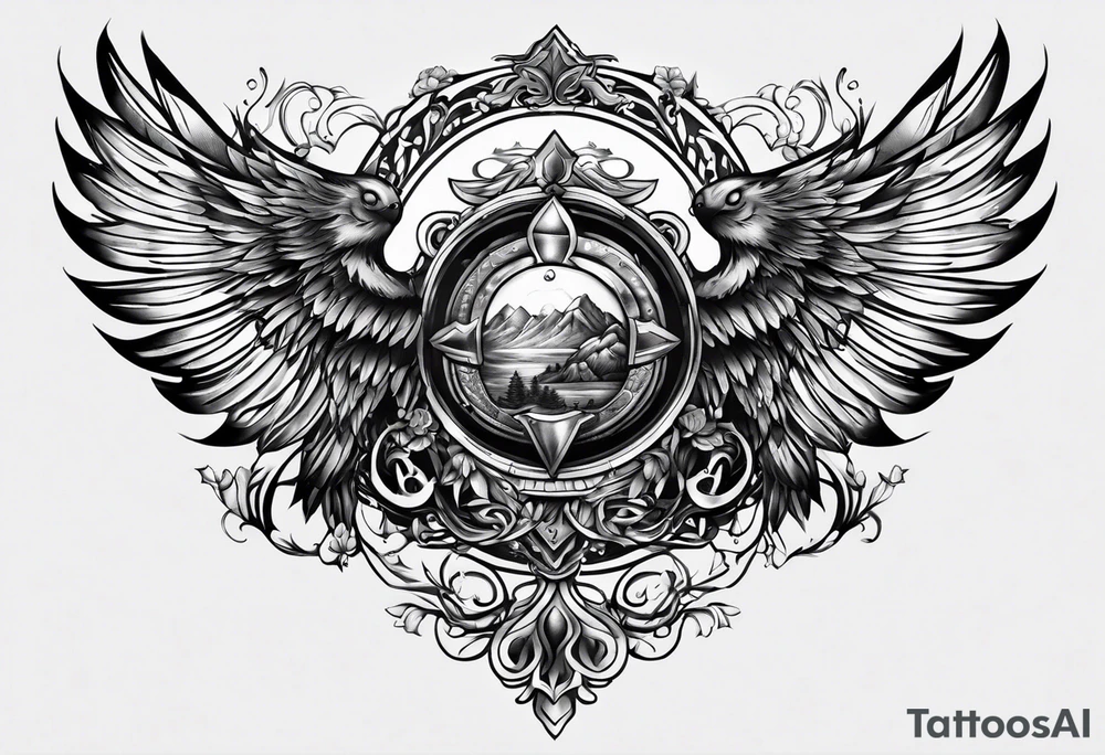 Chest tattoo tattoo idea