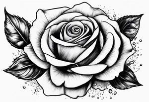 rose raining petals tattoo idea