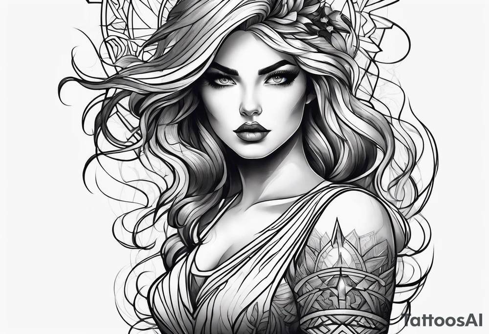 Dark lightning tattoo idea