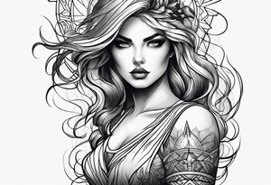 Dark lightning tattoo idea