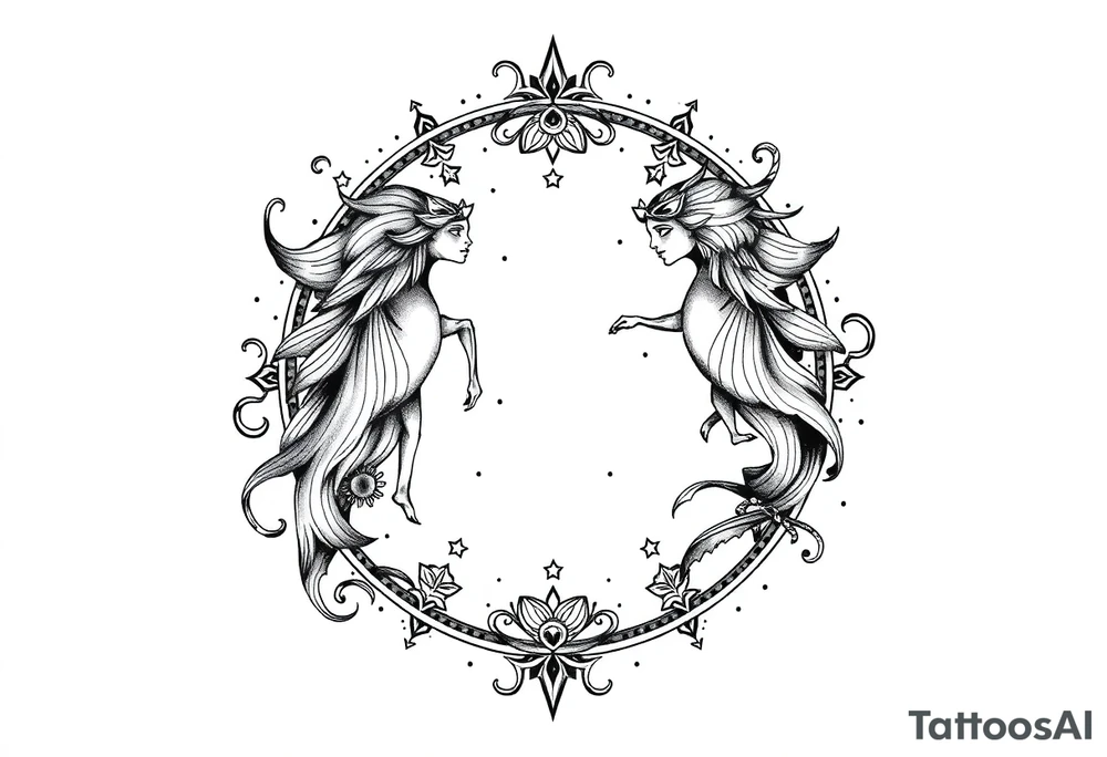 The constellation stars Gemini map 
and my name viola tattoo idea
