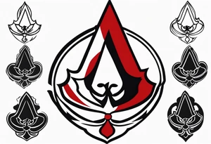 New Orleans assassins creed symbol but add a jolly roger tattoo idea