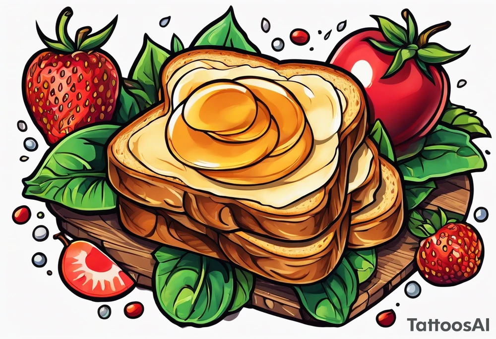 Burnt toast tattoo idea