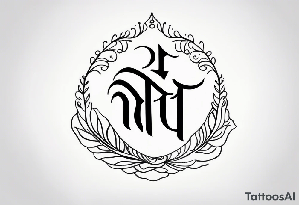 Tattoo ਨਿਰਭਉ ਨਿਰਵੈਰ written in Gurmukhi written text. tattoo idea