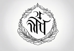 Tattoo ਨਿਰਭਉ ਨਿਰਵੈਰ written in Gurmukhi written text. tattoo idea