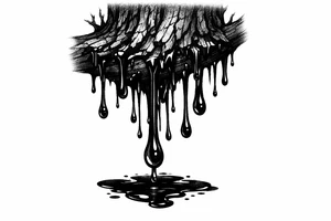tree sap dripping from bark tattoo tattoo idea