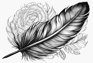 Blood feather tattoo idea