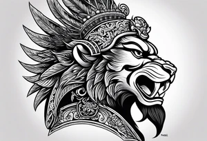 Balanise Barong side view tattoo idea
