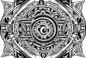 Simple Aztec tribal tattoo idea