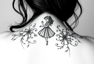 Dark Alice in wonderland tattoo idea