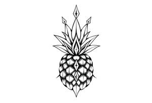 Majestic, crown pineapple ,vagina,anus ,diamonds tattoo idea
