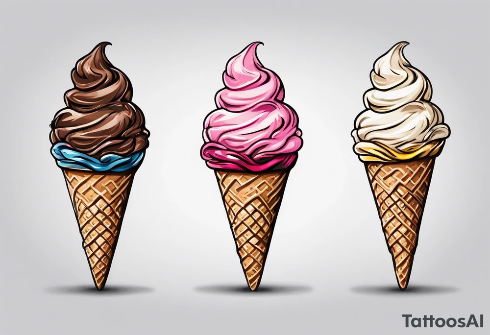 tiny ice cream cone tattoo tattoo idea