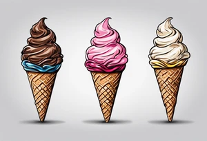 tiny ice cream cone tattoo tattoo idea