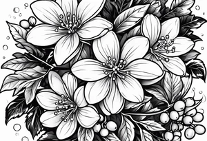 Holly berry birth flower chian tattoo idea