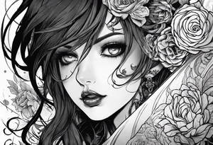 Horror manga, body horror tattoo idea