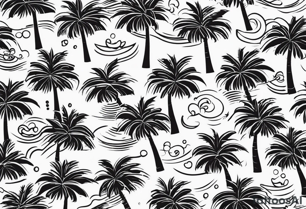 Palm trees, money tattoo idea