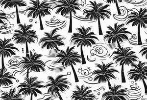 Palm trees, money tattoo idea