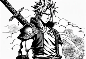 Final Fantasy Cloud Strife tattoo idea