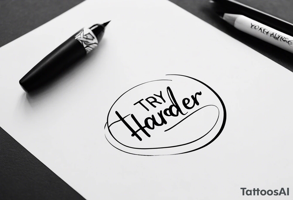 “Try harder” in another language  for a finger tattoo tattoo idea