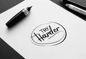 “Try harder” in another language  for a finger tattoo tattoo idea