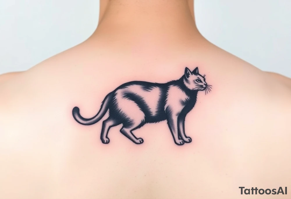 black cat tattoo idea