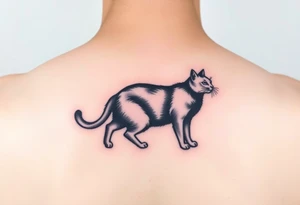 black cat tattoo idea