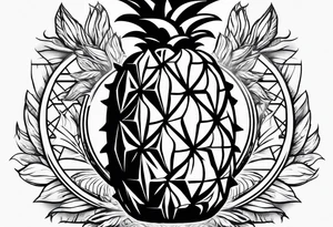 Half pineapple half grenade tattoo idea