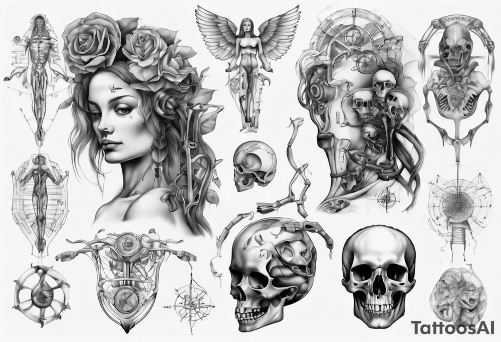 The anatomy of the female human tattoo idea