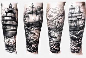make a full sleeve nautical tattoo design tattoo idea