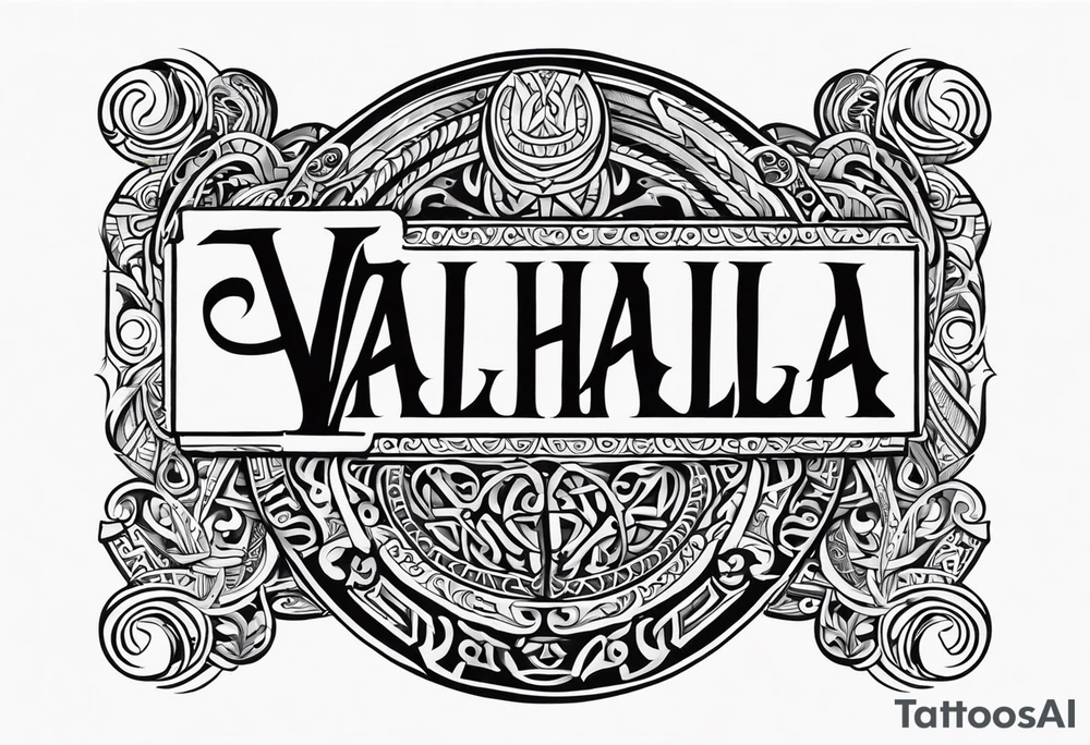 Valhalla viking gods tattoo idea