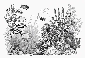 coral reef tattoo idea