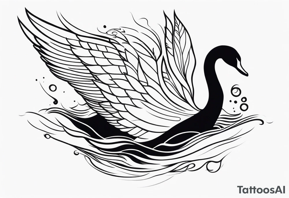 woman swan diving off of a cigarette tattoo idea