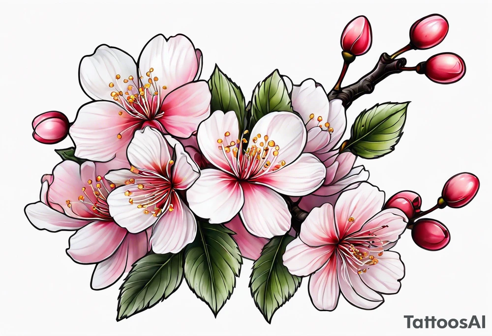 Small cherryblossom tatoo tattoo idea