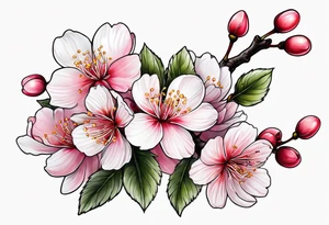 Small cherryblossom tatoo tattoo idea